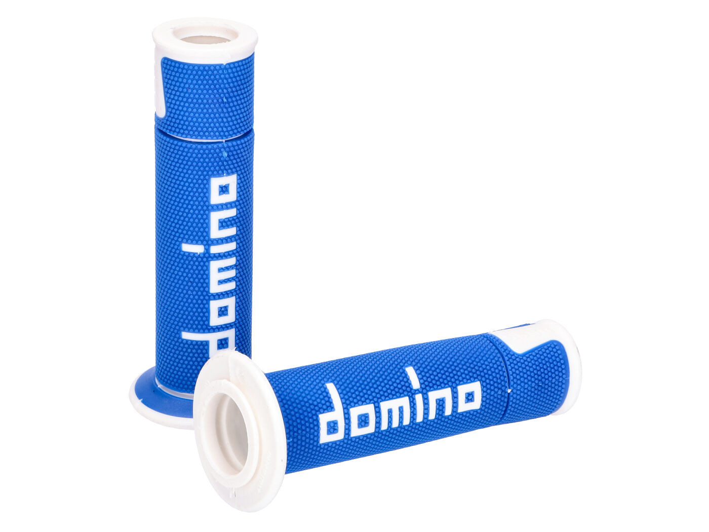 Domino A450 on-road verseny kék/fehér nyitott végű kormánymarkolat szett