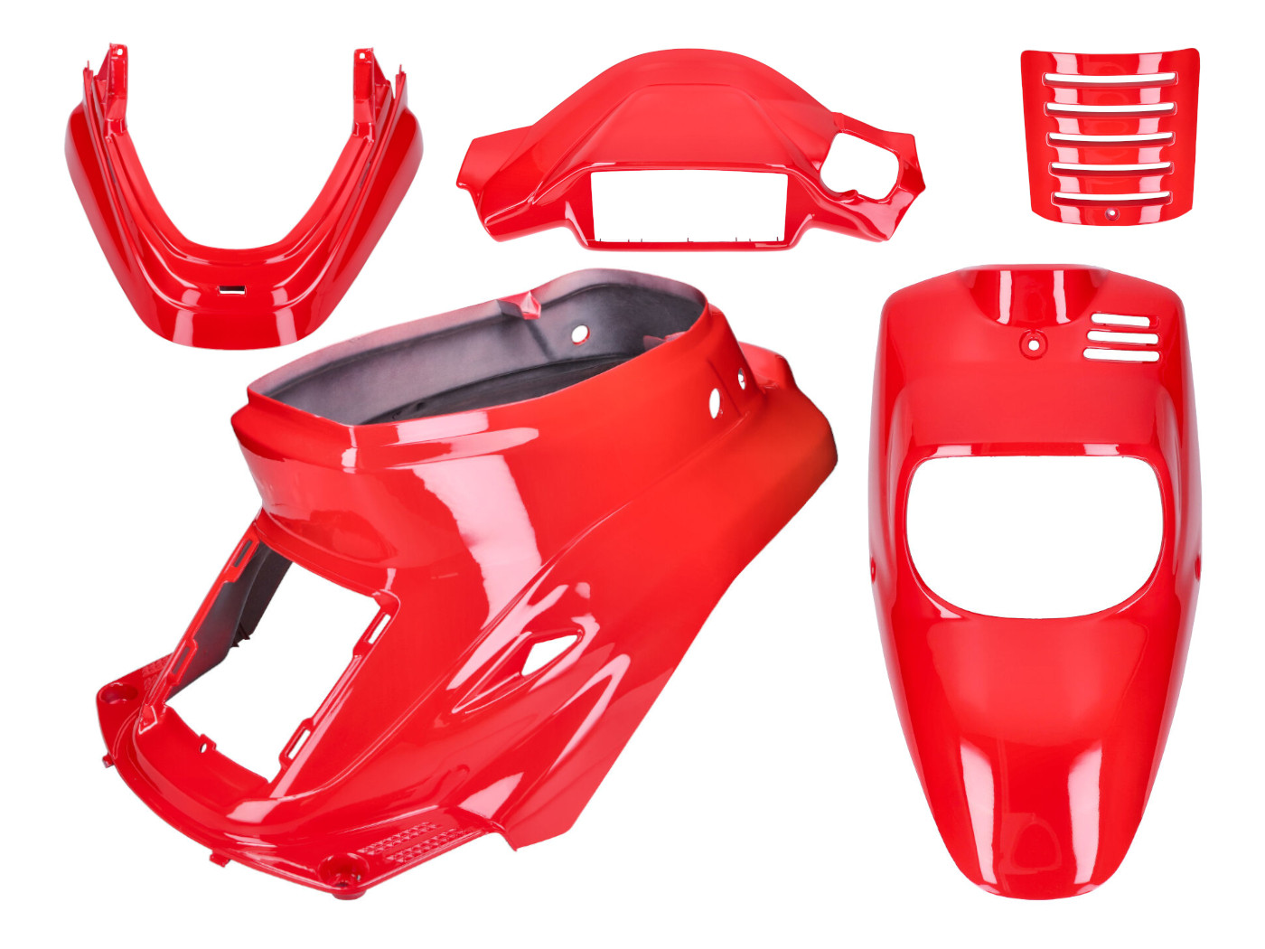 Védőburkolat készlet piros 5 darabos MBK Booster -2004, Yamaha BWS -2004