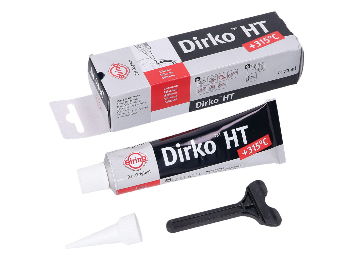 Dirko HT szilikon fekete -60°C és 315°C között 70ml