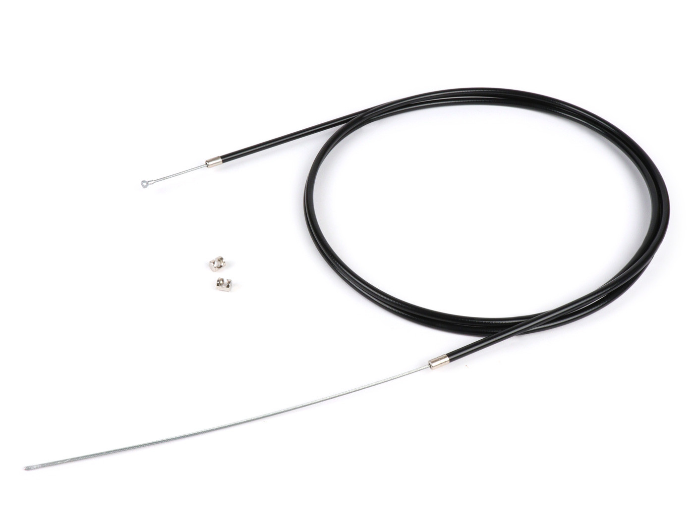 Univerzális kábel BGM Original Ř=1.9mm x 2500mm, köpeny= 2200mm, bimbó Ř=8.0mm x 8mm, belső köpeny PE, fekete, kuplungkábelként, első fékkábelként használatos.