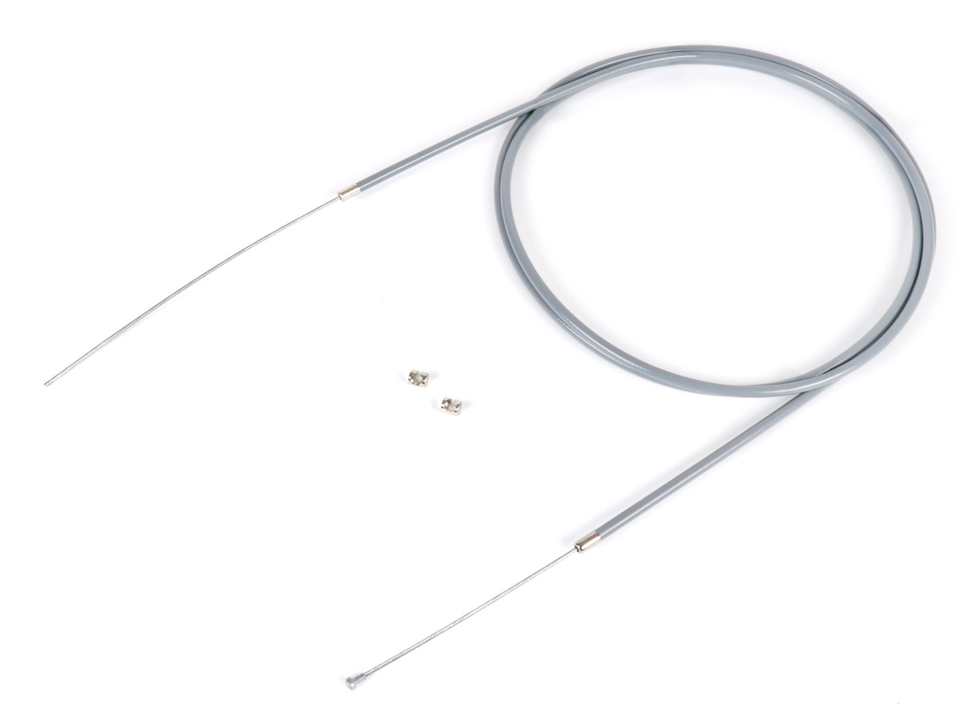 Univerzális kábel BGM Original Ř=1.9mm x 2500mm, köpeny= 2200mm, bimbó Ř=8.0mm x 8mm, belső köpeny PE, szürke, kuplungkábelként, első fékkábelként használatos.