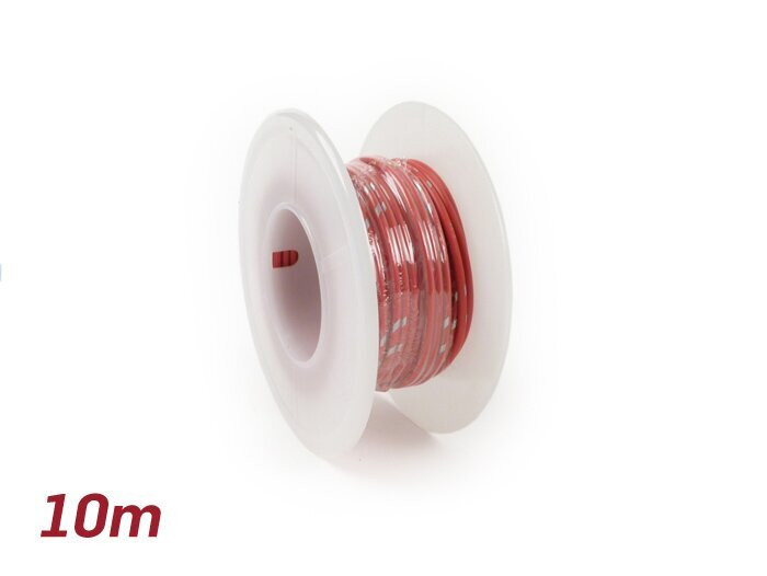 Elektromos kábel Universal 0,85mm˛ 10m Piros