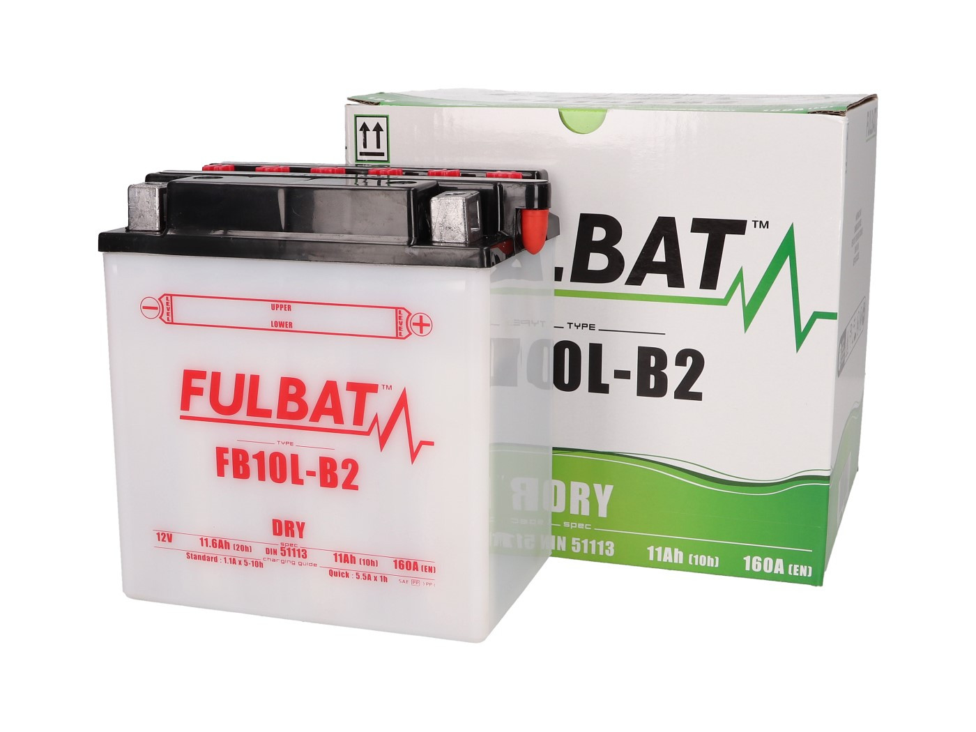 Fulbat FB10L-B2 DRY száraz akkumulátor + savcsomag