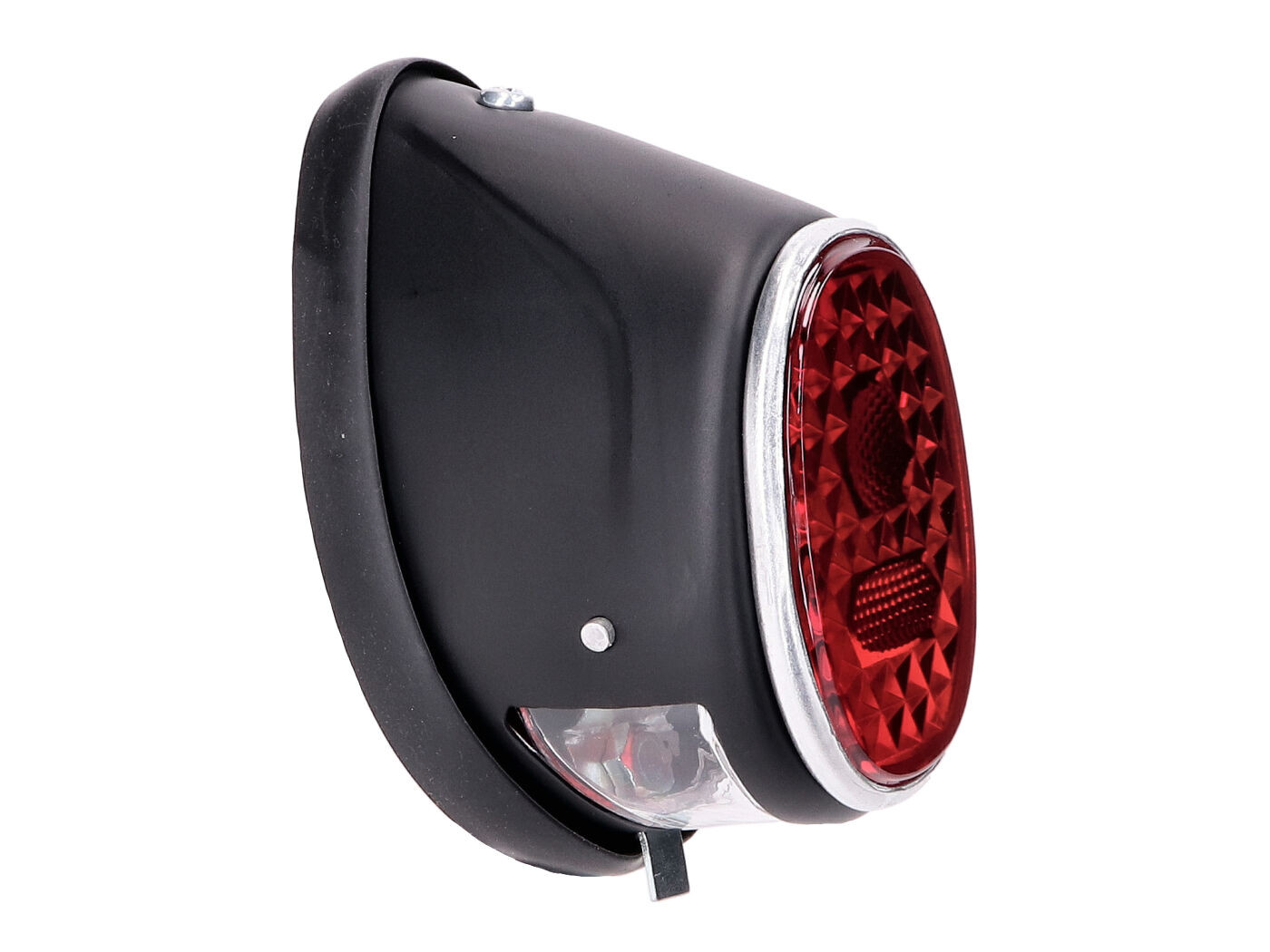 hátsó lámpa moped fekete ovális univerzális a Puch MS, MV, Maxi, Kreidler, Zündapp, Maxi modellekhez