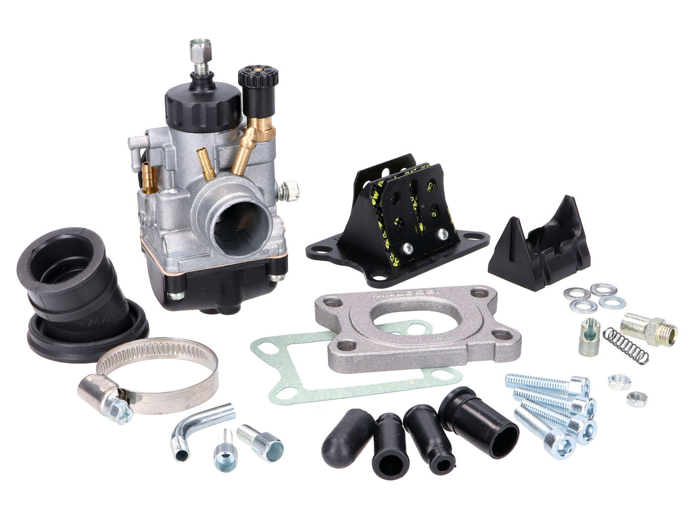 Malossi PHBG 21 karburátor szett nádtömbbel Minarelli AM, Derbi D50B, EBE, EBS, EBE, Derbi D50B modellekhez.