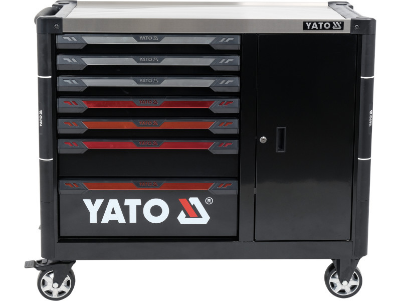 YATO Üres szerszámkocsi 7 fiókos + 1 szekrény