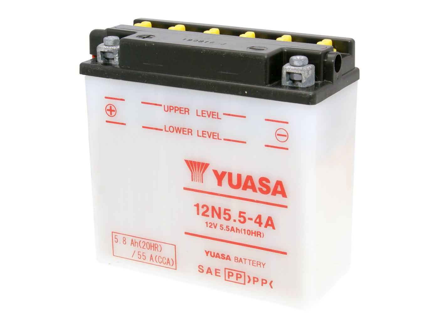 Yuasa 12N5.5-4A akkumulátor - savcsomag nélkül