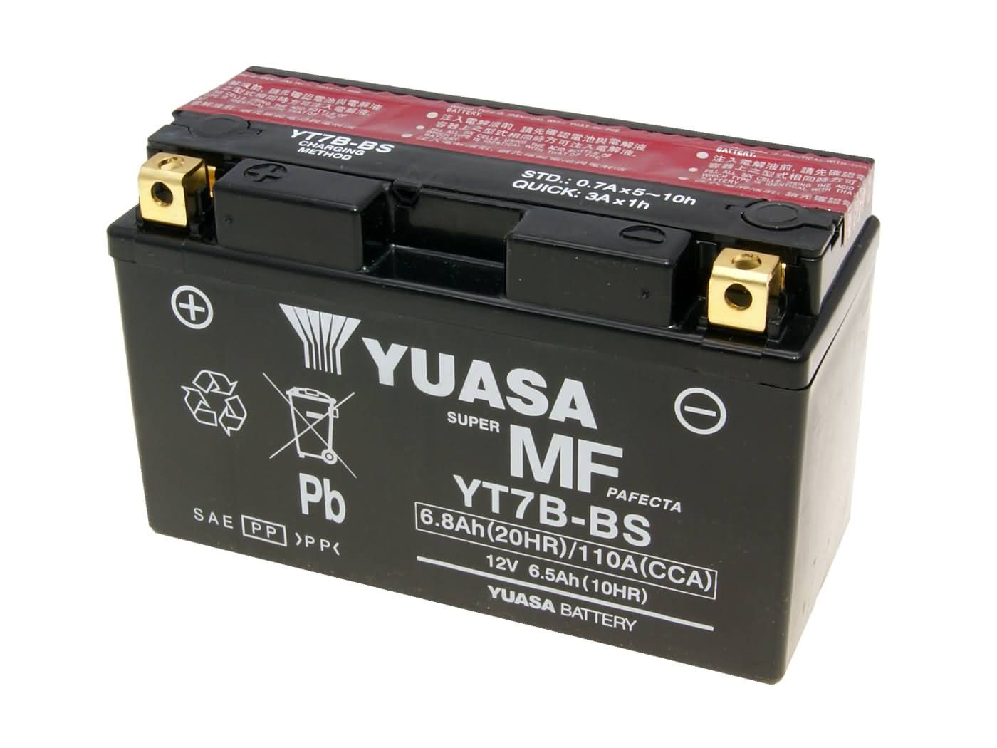 Yuasa YT7B-BS DRY MF száraz gondozásmentes akkumulátor
