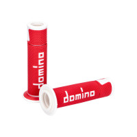 Domino A450 On-Road Racing markolatszett piros / fehér, nyitott végekkel