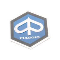 Piaggio 25x30mm-es alumínium ragasztandó embléma - Vespa PX, PE 80, 125, 200