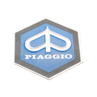 Piaggio 31x36mm-es alumínium ragasztandó embléma - Vespa PK50, PK80 82-88
