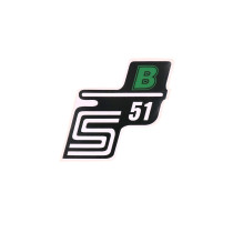 Írás S51 B fólia / matrica zöld Simson S51 számára