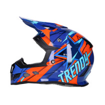 Sisak Motocross Trendy T-902 Dreamstar kék/narancs - XL méret (61-62)