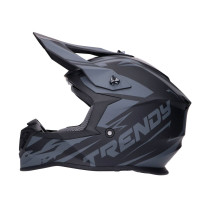Sisak Motocross Trendy T-903 Leaper fekete / szürke matt - L méret (59-60)