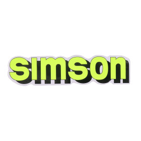 Írófólia / matrica tartály neonsárga, fekete Simson S51-hez