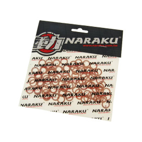 Réz tömítőgyűrűk Naraku 8x12x1.5mm 100 darab